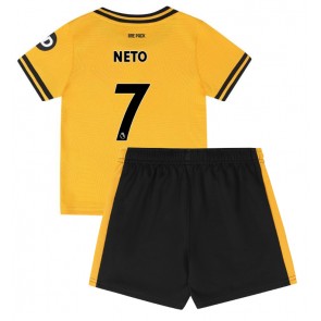 Wolves Pedro Neto #7 Hemmaställ Barn 2024-25 Kortärmad (+ Korta byxor)